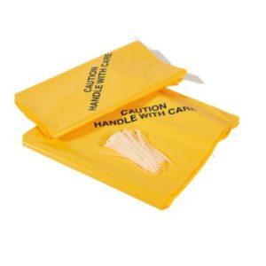 Yellow Safe Disposal Bag & Ties 20 x 130L